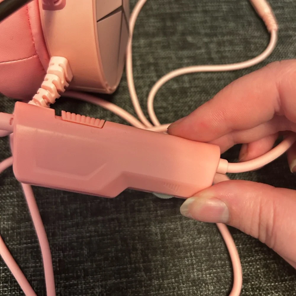 Pink kitty ear gaming headset